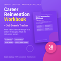 Career Reinvention Workbook + Job Search Tracker (Printable & Fillable)